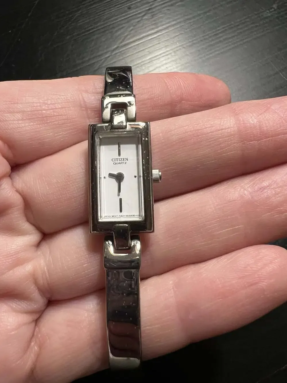 VTG Citizens Quartz Womens Bracelet Watch White Dial Stainless Steel New Battery